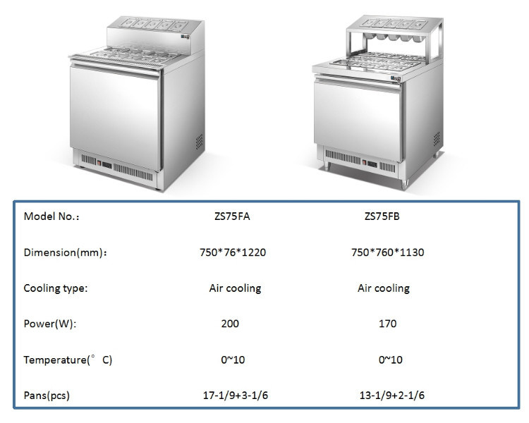 Arsenbo 200W Commercial Restaurant Refrigerator Anticorrosive Durable