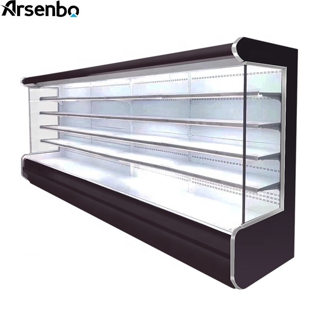 Durable Vertical Open Chiller Display , 220V Multideck Refrigerated Display Cabinets